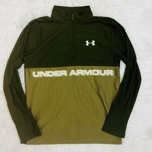 Under Armour Tech 1/2 Zip Jacket Guardian Green/Outpost Green Color-Block Design